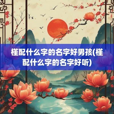 槿配什么字的名字好男孩(槿配什么字的名字好听)