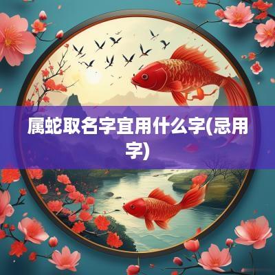 属蛇取名字宜用什么字(忌用字)