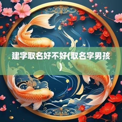 建字取名好不好(取名字男孩)