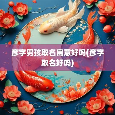 彦字男孩取名寓意好吗(彦字取名好吗)