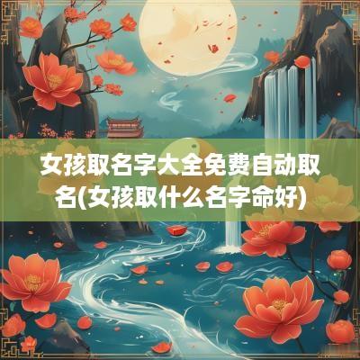 女孩取名字大全免费自动取名(女孩取什么名字命好)