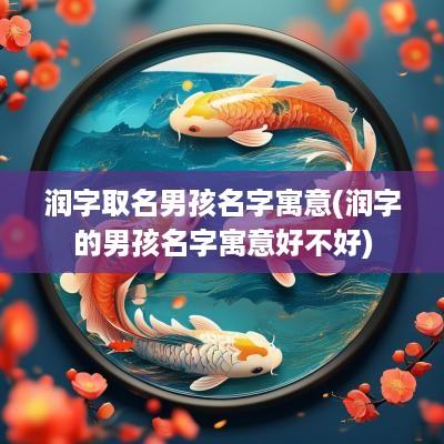 润字取名男孩名字寓意(润字的男孩名字寓意好不好)