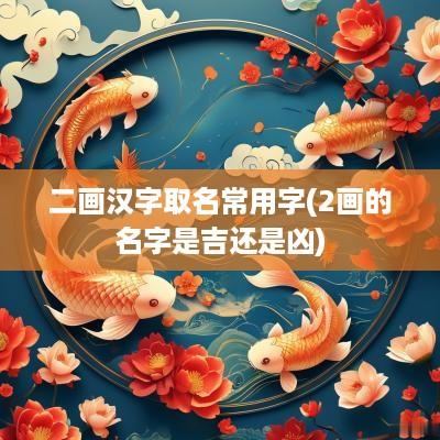 二画汉字取名常用字(2画的名字是吉还是凶)