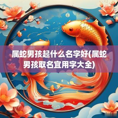 属蛇男孩起什么名字好(属蛇男孩取名宜用字大全)
