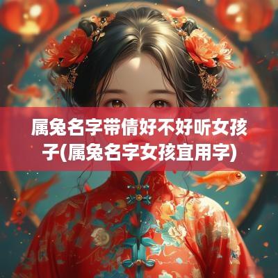 属兔名字带倩好不好听女孩子(属兔名字女孩宜用字)