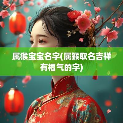 属猴宝宝名字(属猴取名吉祥有福气的字)