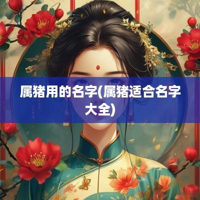 属猪用的名字(属猪适合名字大全)