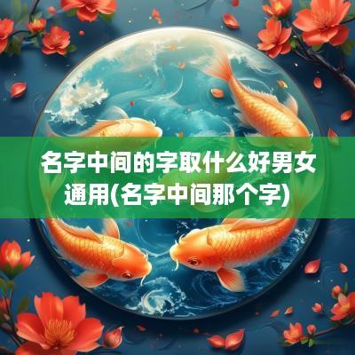 名字中间的字取什么好男女通用(名字中间那个字)