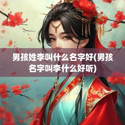 男孩姓李叫什么名字好(男孩名字叫李什么好听)