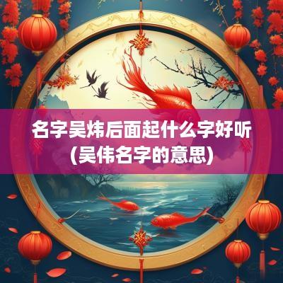 名字吴炜后面起什么字好听(吴伟名字的意思)