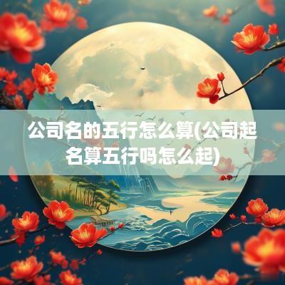 公司名的五行怎么算(公司起名算五行吗怎么起)