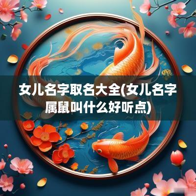女儿名字取名大全(女儿名字属鼠叫什么好听点)