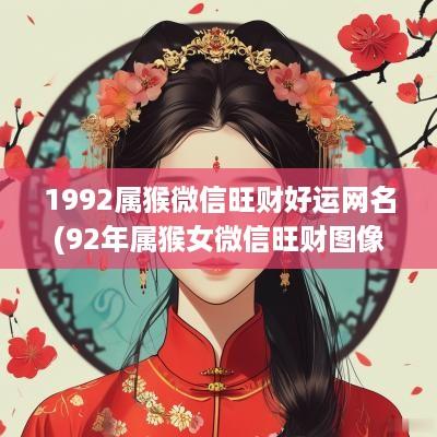 1992属猴微信旺财好运网名(92年属猴女微信旺财图像)