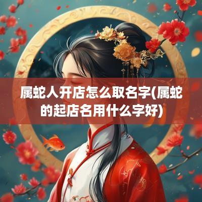属蛇人开店怎么取名字(属蛇的起店名用什么字好)