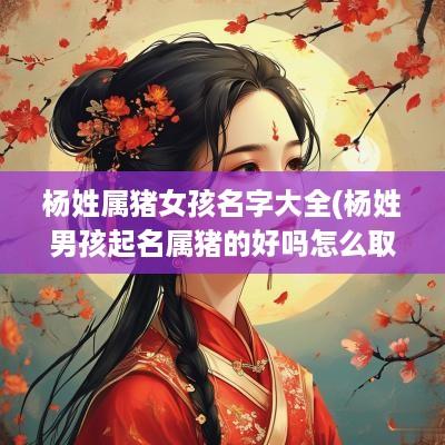 杨姓属猪女孩名字大全(杨姓男孩起名属猪的好吗怎么取)