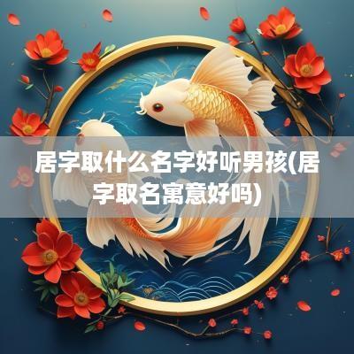 居字取什么名字好听男孩(居字取名寓意好吗)