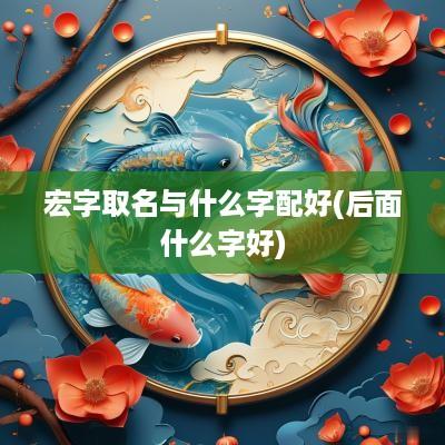 宏字取名与什么字配好(后面什么字好)