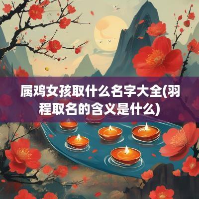 属鸡女孩取什么名字大全(羽程取名的含义是什么)