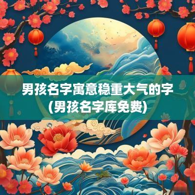 男孩名字寓意稳重大气的字(男孩名字库免费)