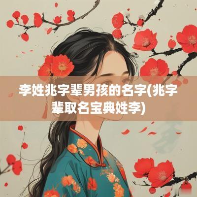 李姓兆字辈男孩的名字(兆字辈取名宝典姓李)