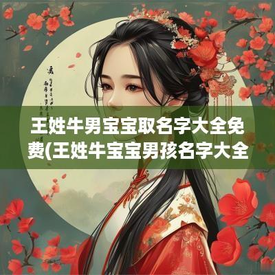 王姓牛男宝宝取名字大全免费(王姓牛宝宝男孩名字大全)