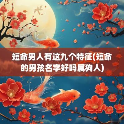 短命男人有这九个特征(短命的男孩名字好吗属狗人)