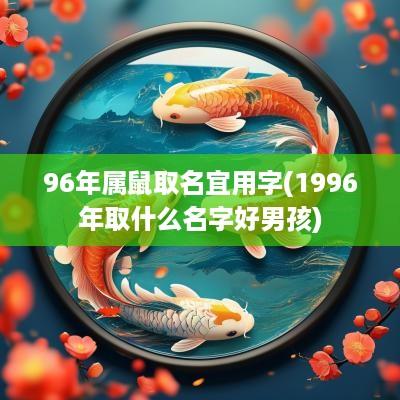 96年属鼠取名宜用字(1996年取什么名字好男孩)