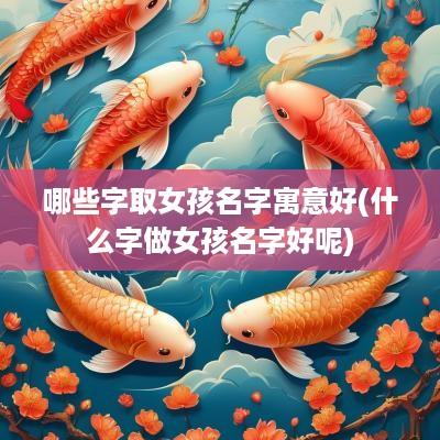 哪些字取女孩名字寓意好(什么字做女孩名字好呢)