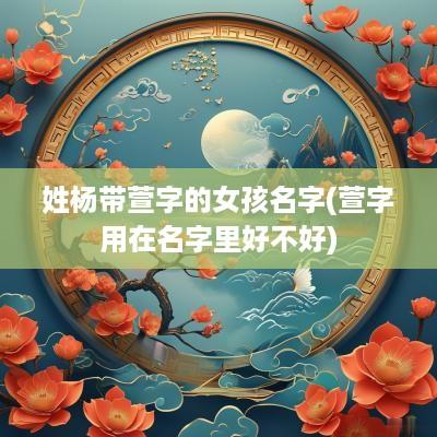 姓杨带萱字的女孩名字(萱字用在名字里好不好)