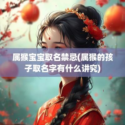 属猴宝宝取名禁忌(属猴的孩子取名字有什么讲究)