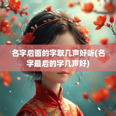 名字后面的字取几声好听(名字最后的字几声好)
