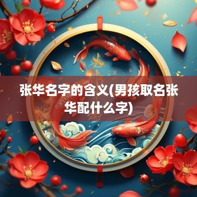 张华名字的含义(男孩取名张华配什么字)