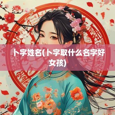 卜字姓名(卜字取什么名字好女孩)