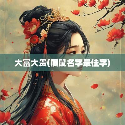 大富大贵(属鼠名字最佳字)