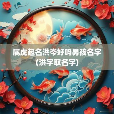 属虎起名洪岑好吗男孩名字(洪字取名字)