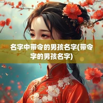 名字中带令的男孩名字(带令字的男孩名字)