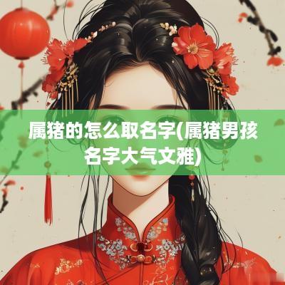 属猪的怎么取名字(属猪男孩名字大气文雅)