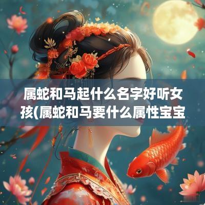 属蛇和马起什么名字好听女孩(属蛇和马要什么属性宝宝)