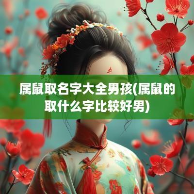 属鼠取名字大全男孩(属鼠的取什么字比较好男)