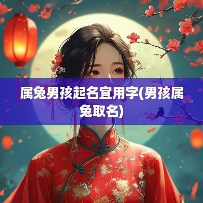属兔男孩起名宜用字(男孩属兔取名)
