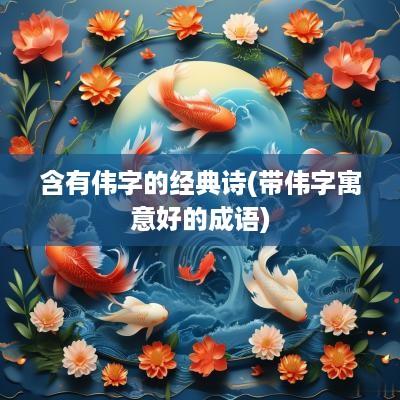 含有伟字的经典诗(带伟字寓意好的成语)