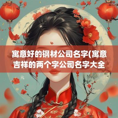 寓意好的钢材公司名字(寓意吉祥的两个字公司名字大全)