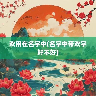 欢用在名字中(名字中带欢字好不好)
