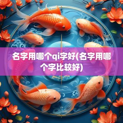 名字用哪个qi字好(名字用哪个字比较好)