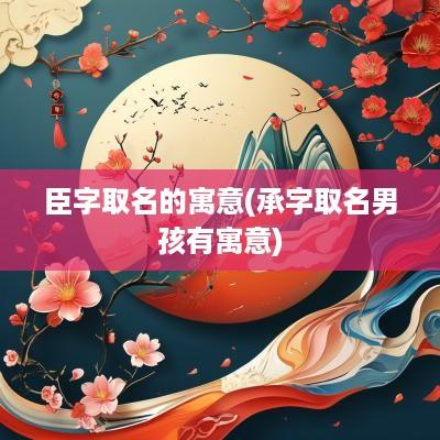 臣字取名的寓意(承字取名男孩有寓意)