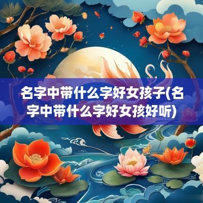 名字中带什么字好女孩子(名字中带什么字好女孩好听)