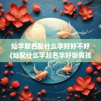 灿字取名配什么字好好不好(灿配什么字起名字好听男孩)
