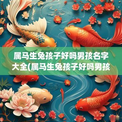 属马生兔孩子好吗男孩名字大全(属马生兔孩子好吗男孩名字怎么取)