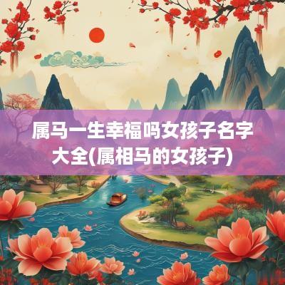 属马一生幸福吗女孩子名字大全(属相马的女孩子)