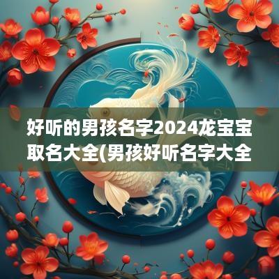 好听的男孩名字2025龙宝宝取名大全(男孩好听名字大全2025)